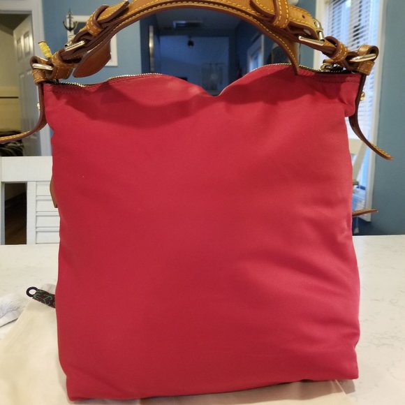 Dooney & Bourke Red Canvas/Leather Handbag - Picture 5 of 5
